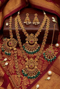 Royal Emerald & Antique Bridal Combo Set