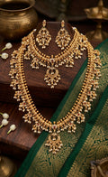 Royal Antique Guttapusalu Choker & Haram Combo Set