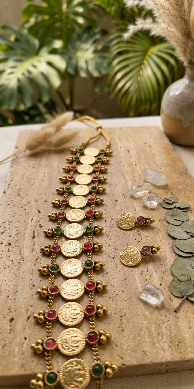 Temple Muse Matte Coin Choker