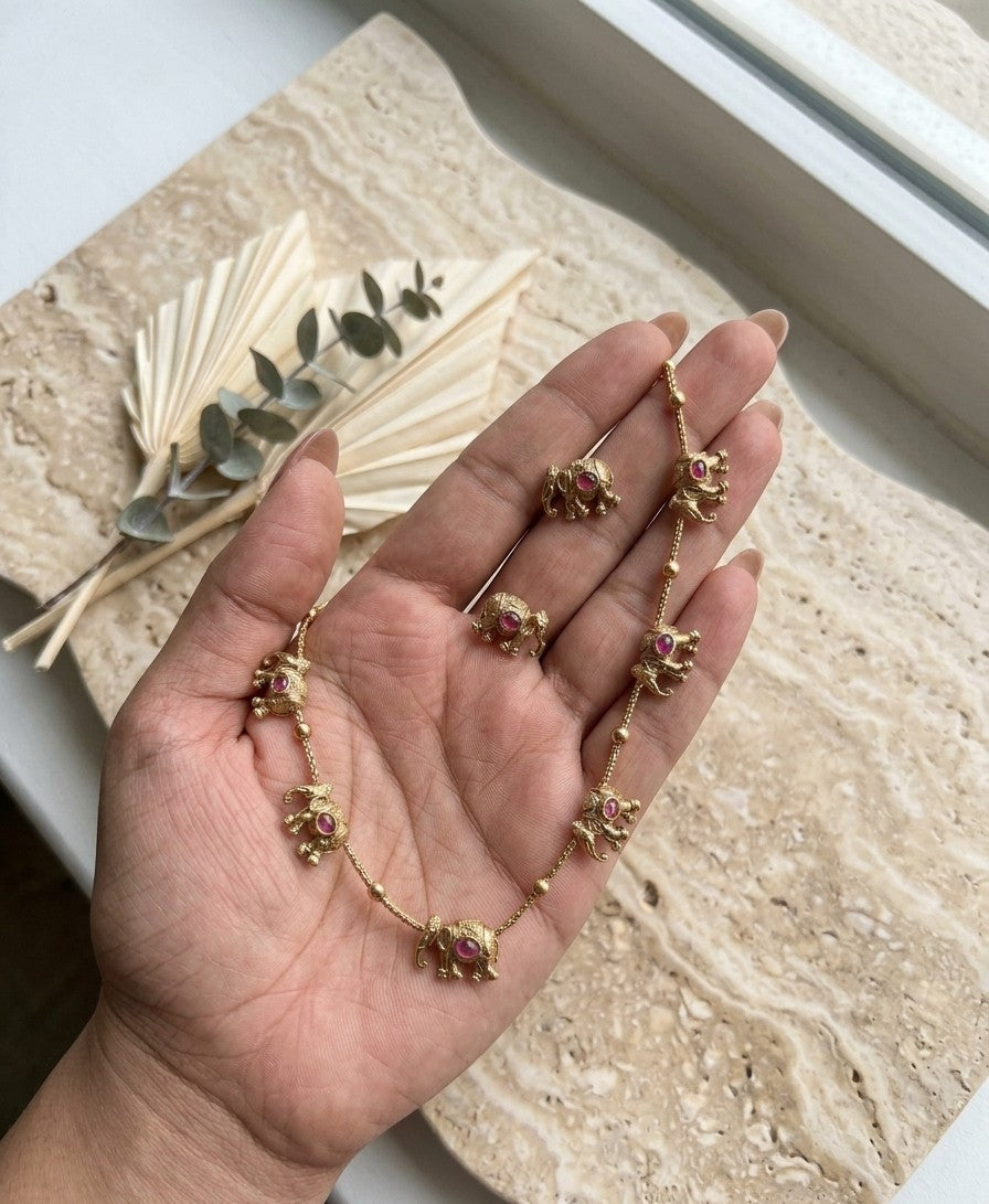 Heritage Elephant Necklace Set