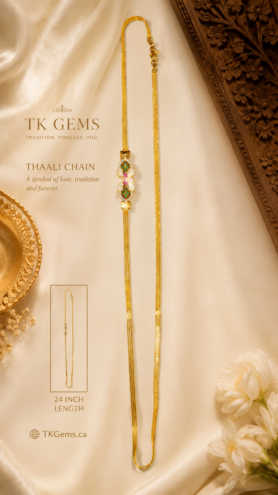 Aira Ruby-Emerald Mogappu Chain