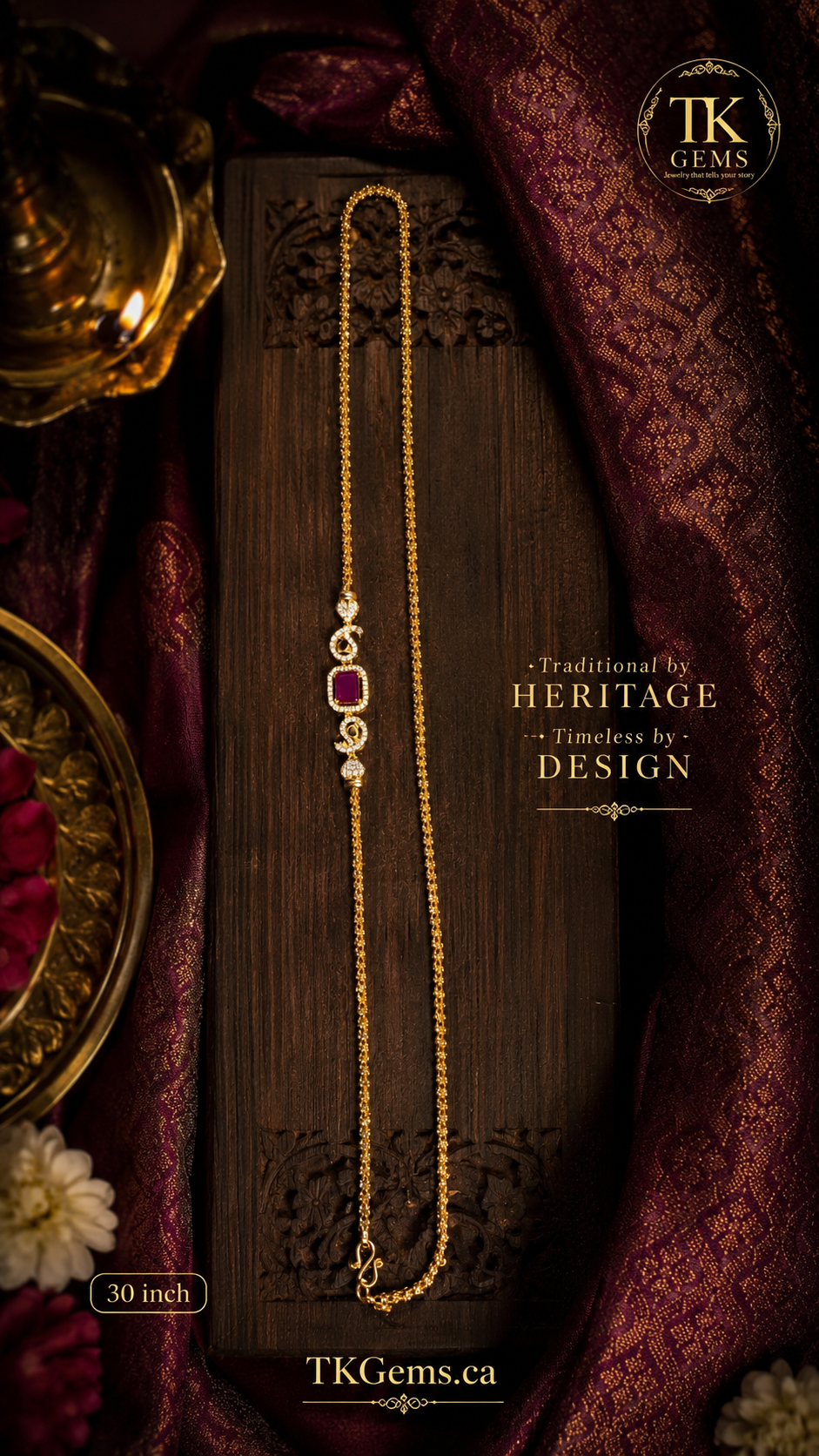 Aarohi Ruby Mogappu Chain