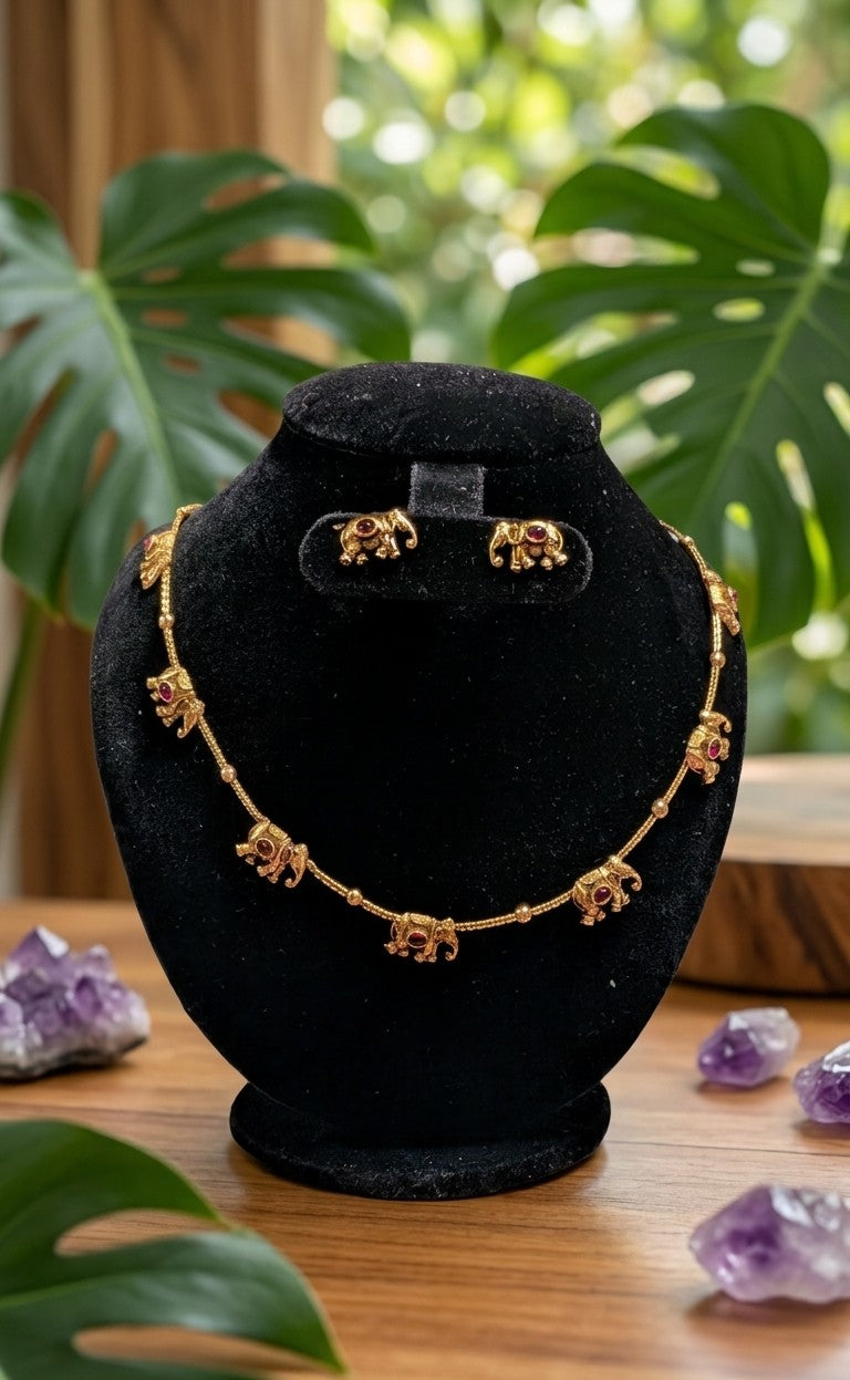 Heritage Elephant Necklace Set